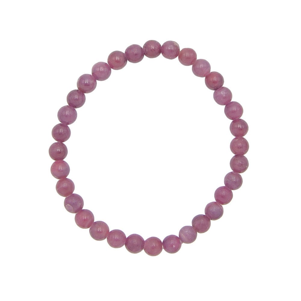 Ruby Bracelet - 6 mm Bead