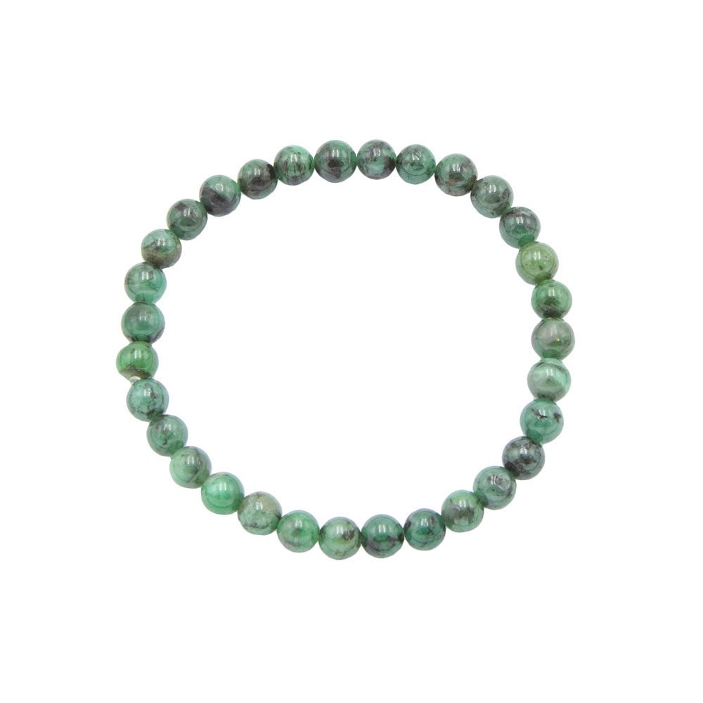 Emerald Bracelet - 6 mm Bead