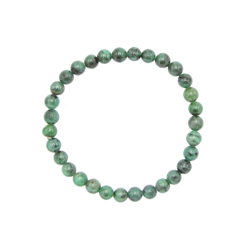 Emerald Bracelet - 6 mm Bead